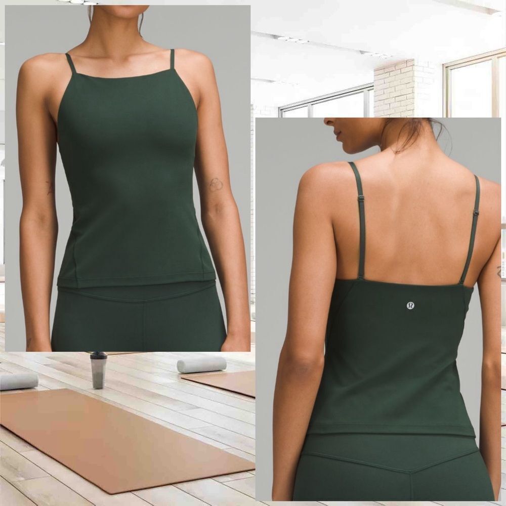 lululemon Align High-Neck‎ Cami Tank Top A/B Cup legacy green size 6 NWT